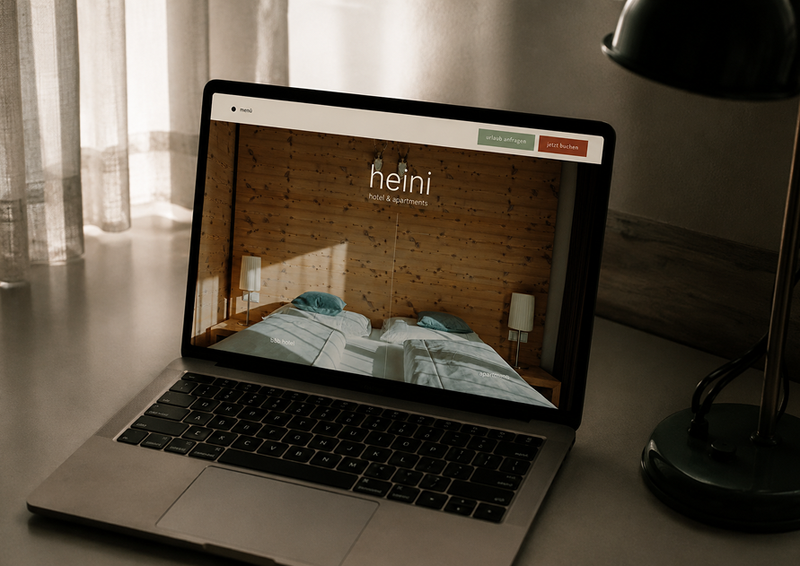 Macbook with Hotel Heini Preview
